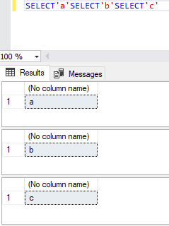 Three SQL queries back to back
